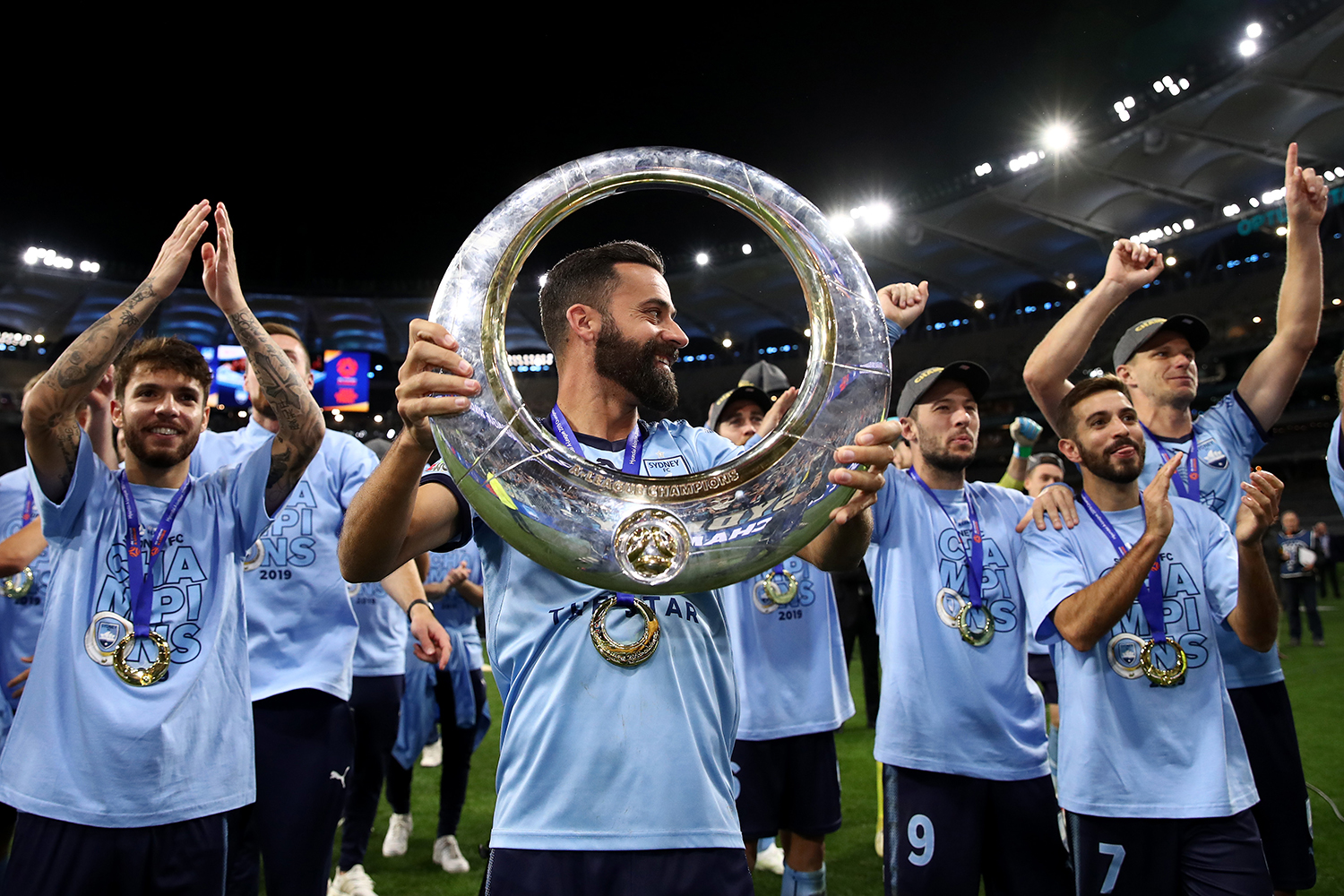 Brosque with the trophy
