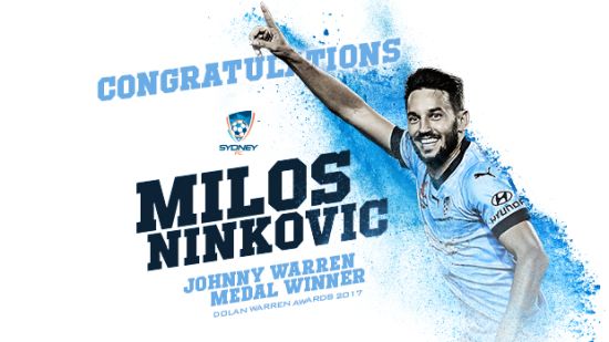 Milos Ninkovic Claims Johnny Warren Medal