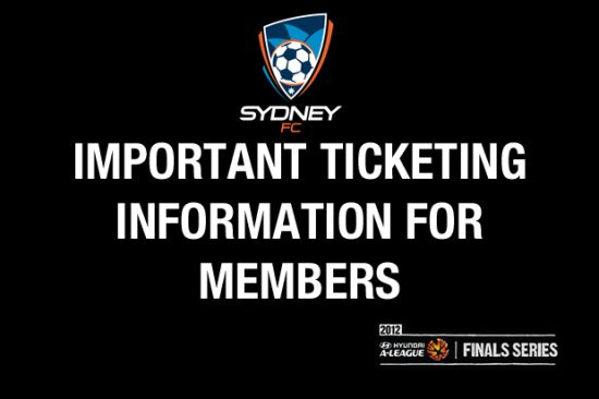 Finals Series ticketing information for members